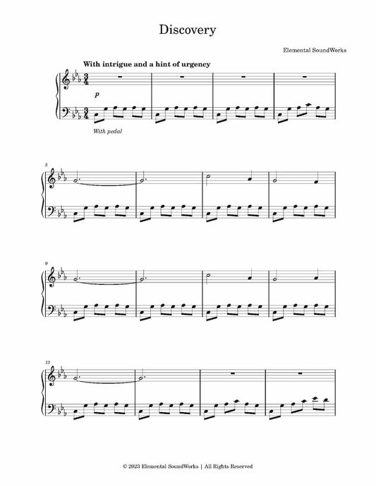 "Discovery" Piano Sheet Music