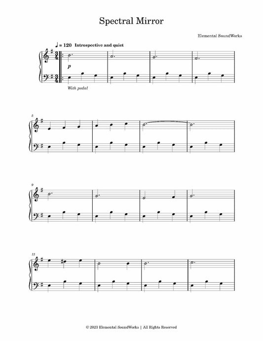 "Spectral Mirror" Piano Sheet Music