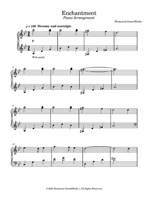 "Enchantment" Sheet Music - Piano Solo