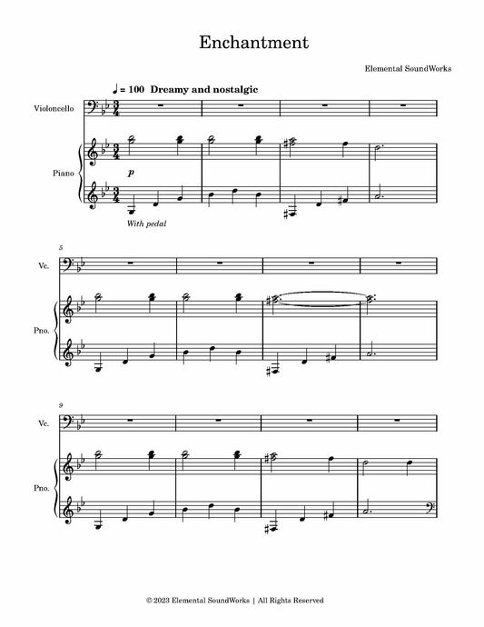 "Enchantment" Sheet Music - Piano and Cello Duet