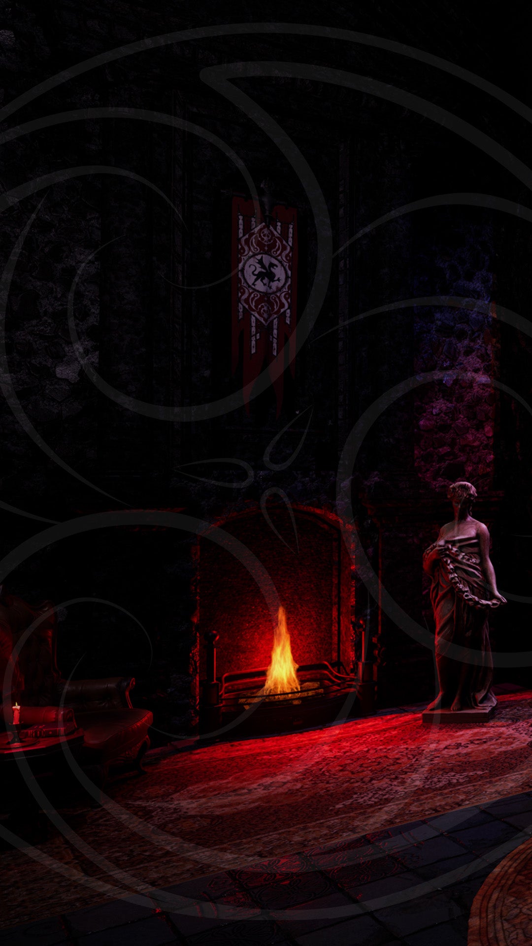 Gothic Mountainside Refuge Background