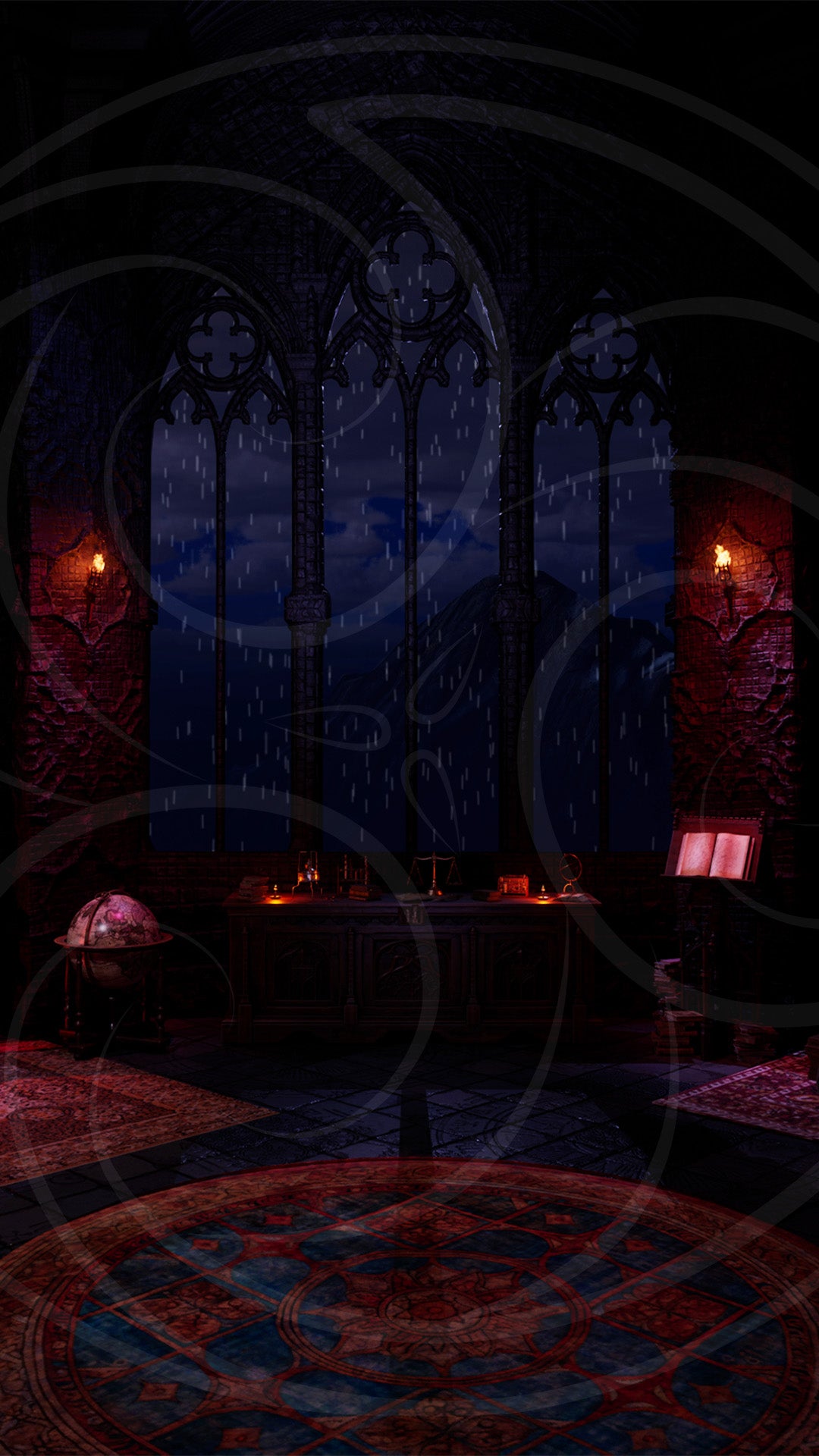 Gothic Mountainside Refuge Background