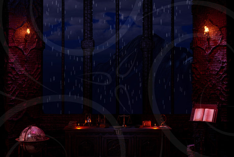 Gothic Mountainside Refuge Background