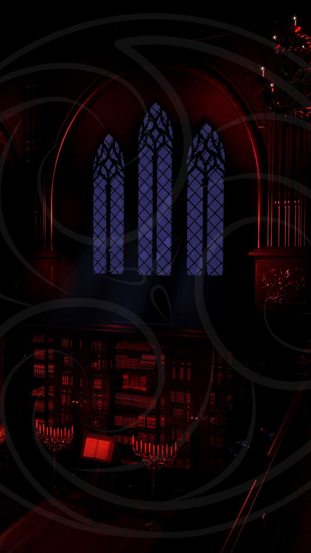 Gothic Library Background