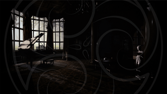 Dark Victorian Drawing Room Background