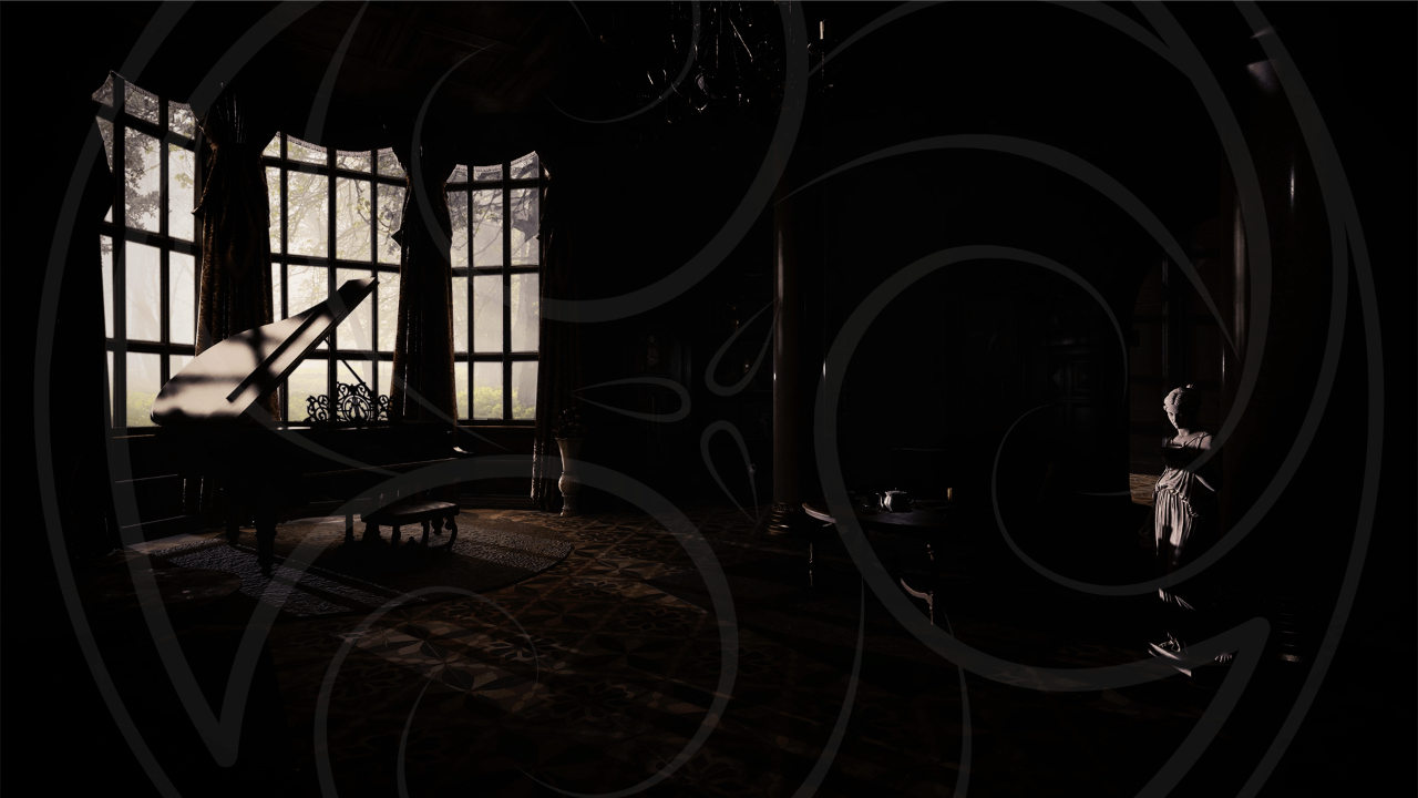 Dark Victorian Drawing Room Background