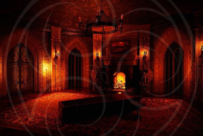 Dracula’s Coffin Room Background