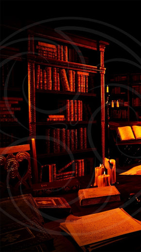 Secret Castle Library Background