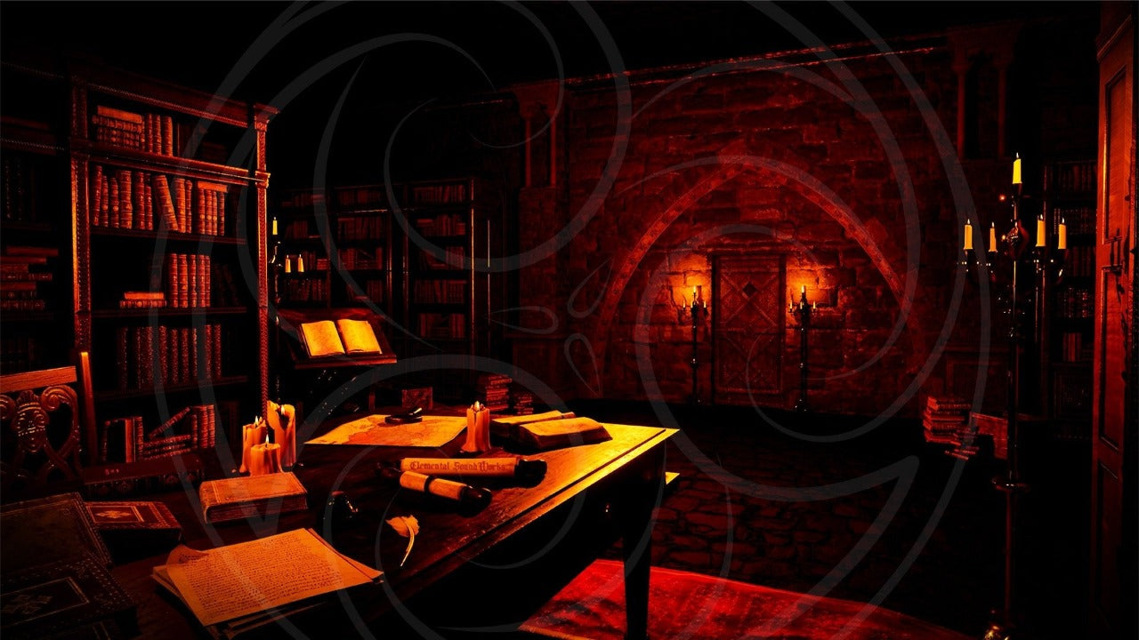 Secret Castle Library Background