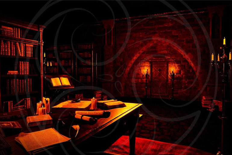 Secret Castle Library Background