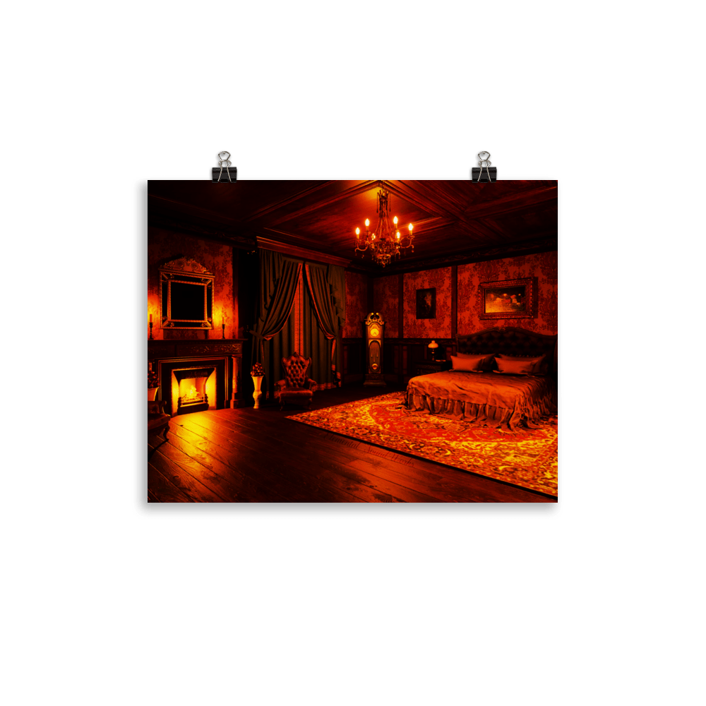 Dark Victorian Bedroom Poster