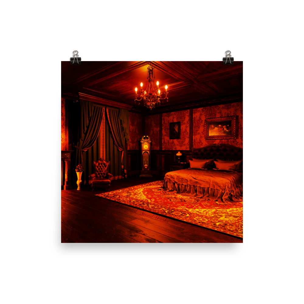 Dark Victorian Bedroom Poster