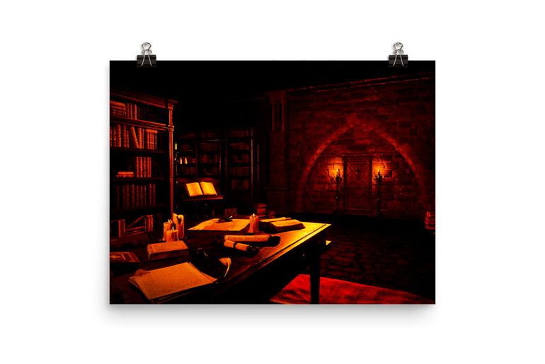 Secret Castle Library Poster