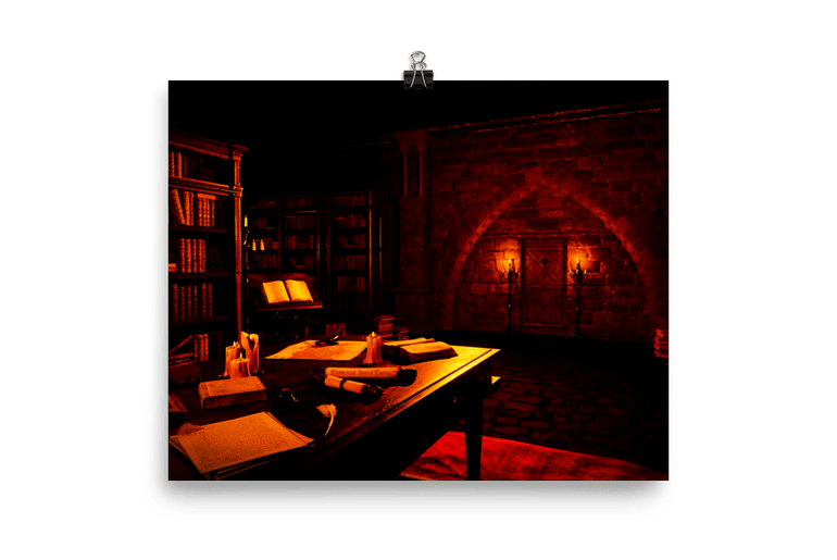 Secret Castle Library Poster