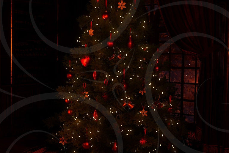 Dark Victorian Christmas Background